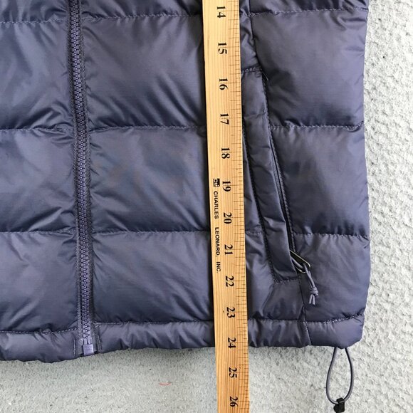 North Face Women Puffer Coat Vest Full Zip 700 Fill Goose Down Winter Purple S - Picture 8 of 13